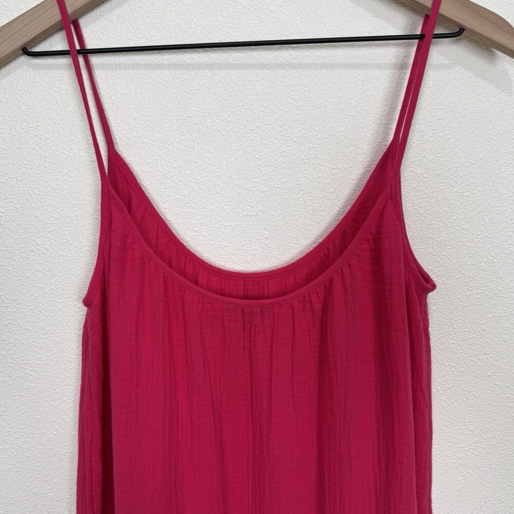 Express Dress Womens Small Pink Gauzy 100% Cotton Beachy Boho‎ Coastal Resort - Picture 2 of 14